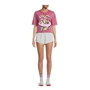 Looney Tunes Pajama Short Sleeve T-Shirt Shorts Socks 3 Piece Set Size XS (0-2)